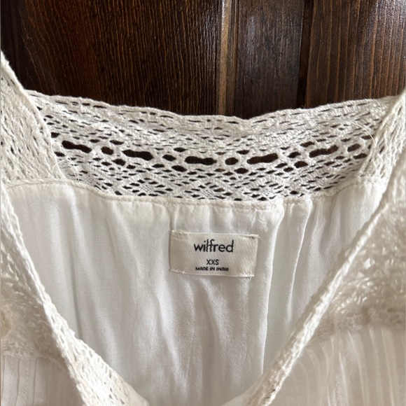 Aritzia Wilfred Leone Pintuck Pleated Square Neck Mini Babydoll Dress - Picture 3 of 7